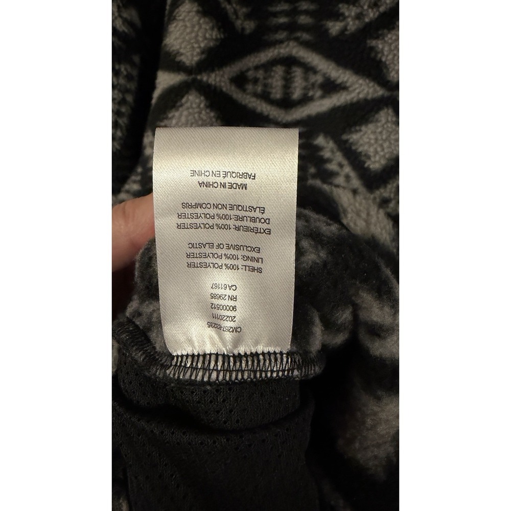 Pendleton BLACK/SILVER GRAY GEOMETRIC Half-Zip Sherpa Fleece Jacket Men's Medium - Picture 7 of 9